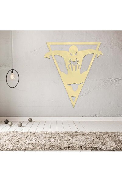 Marktna لوحة اكريلك ذهبي بنقشة سبايدر مان