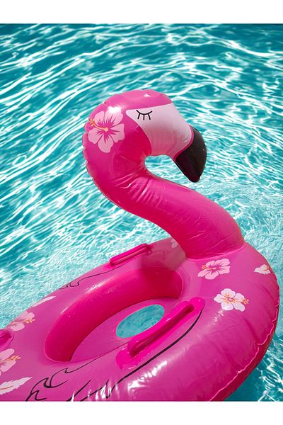 Generic Flamingo Swimming Tube With Holder For Kids