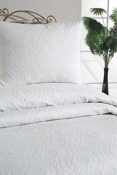 Çeyiz Diyarı Ultrasonic Quilted Elite Double Bedspread Cream