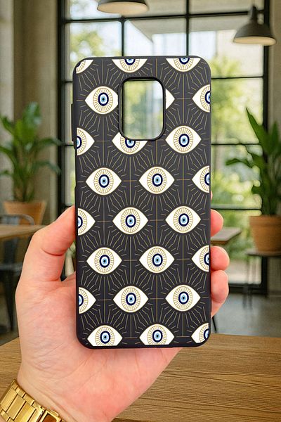 Vip Case حافظة Redmi Note 9 Pro/9S متوافقة مع EVIL EYE من السيليكون الممتص للصدمات حافظة مطاطية كلاسيكية محمية 277