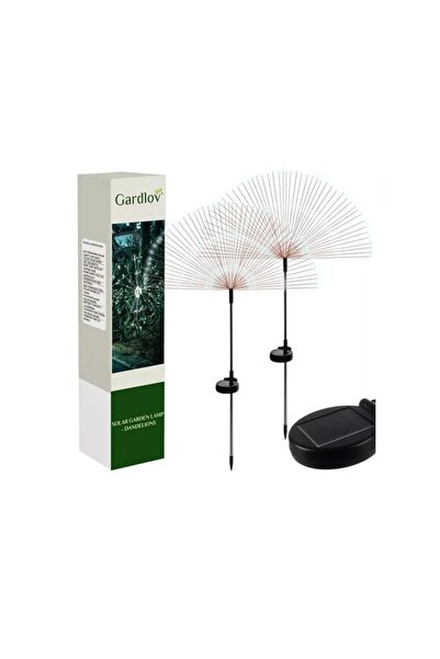 Gardlov Lampă solară de grădină, aspect de păpădie, set de 2 bucăți, 150 LED-...