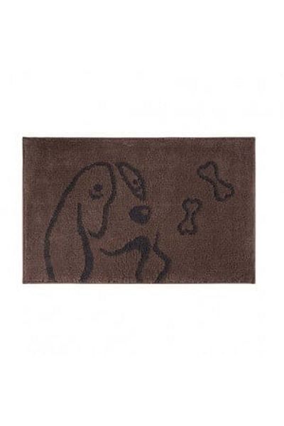 PURRUGS entrance mat, polyester, brown/black, 60 x 90 cm