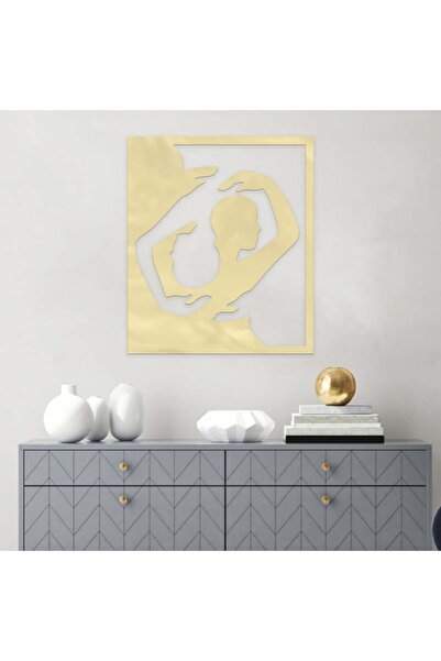 Marktna لوحة اكريلك ذهبي مودرن بنقشة فتاة
