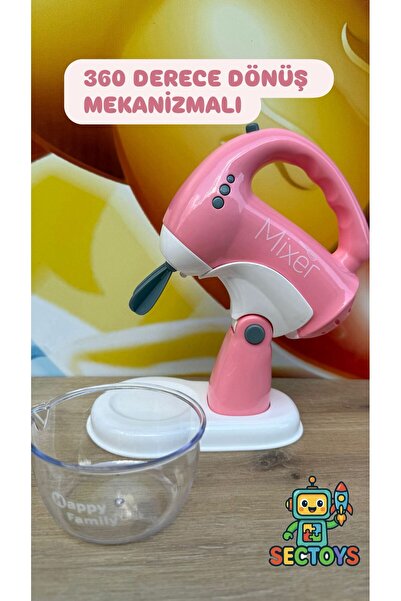 scntoys Sesli Işıklı Pilli 360 Derece Dönen Oyuncak Mikser El Mikseri Çırpma ...