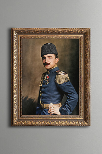epiqart Enver Paşa - Vintage Desenli Çerçeve