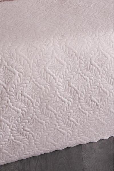 Çeyiz Diyarı Ultrasonik Kapitoneli Elite Çift Kişilik Yatak Örtüsü Pudra