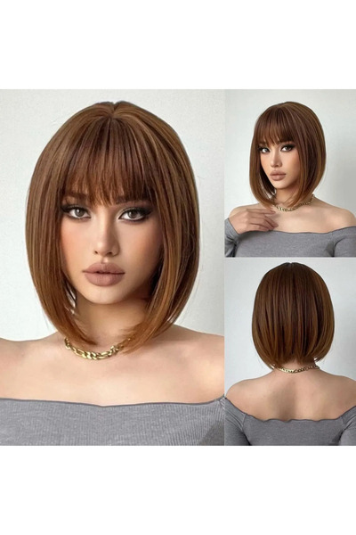 8 Kadına Dair Herşey Kısa Bob Kesim Vip Peruk