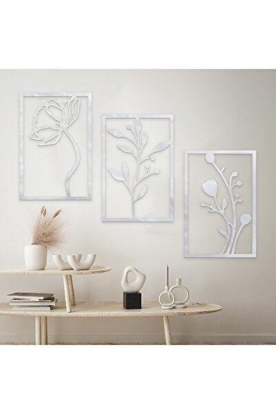 4gdran منحوتة اكريلك فضي بتصميم ورود