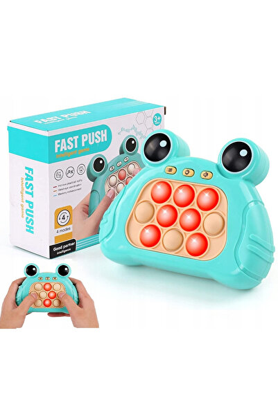 TUENGİ STORE Mavi Işıklı Stres Oyuncağı Pilli Pop It Oyuncak Kurbağa Tasarımlı Pilli Popit Oyun Konsolu