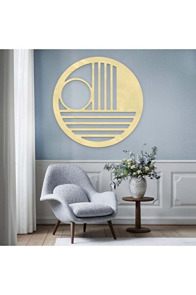 Marktna لوحة اكريلك ذهبي بنقشة فن تجريدي