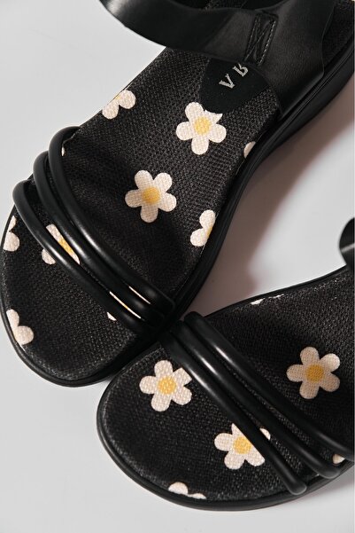 Joana Sandale dama cu platforma Negre din Piele Ecologica Aldina