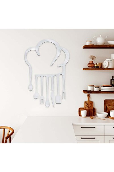Marktna Silver acrylic plaque with the print "I love eating and cooking"