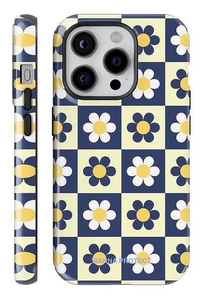 WANNA PROTECT حافظة هاتف iPhone 12 Pro بطبقة مزدوجة ممتصة للصدمات من Dama Daisy Glossy Superior PROTECT