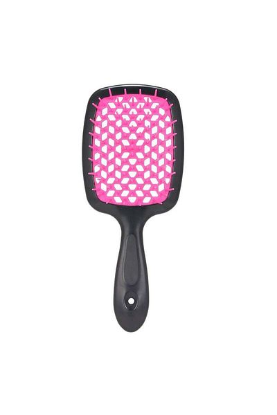 COOYA Anti Static Detangle Paddle Hairbrush, Remove Knots and Tangles, 20X4X9cm (Red and Black)