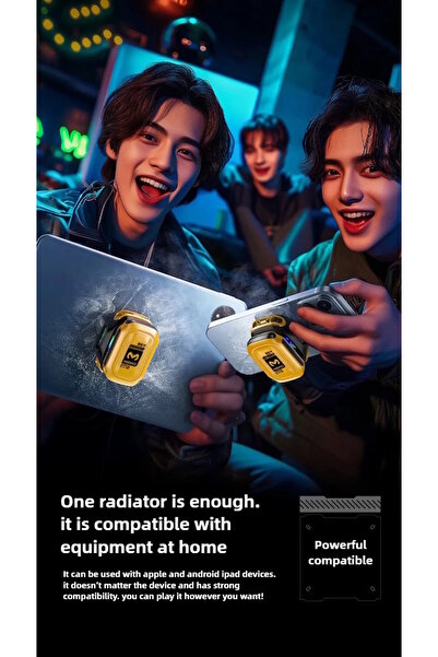 m.tk moveteck Memo Cx12 E Sporcu -15 Derece Powerbanklı Kablo Destekli Magsafe Rgb Telefon Soğutucu Fan Tablet Fan