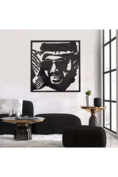 Marktna لوحة اكريلك اسود بنقشة تركي آل الشيخ