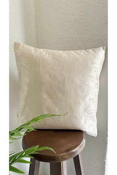 Decamor home 1. Husă de pernă din țesătură de calitate Ecru model2
