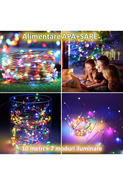 PROCART Saltwater Christmas installation, 10 meters, water and salt supply, RGB LEDs, 7 lighting modes