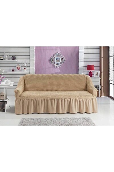 Bacio 3-Seater Sofa Cover, Cream, Elastic