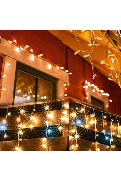 Home Cortină luminoasă, 200 LED-uri, tip țurțur, alb cald cu lumină statică, ...