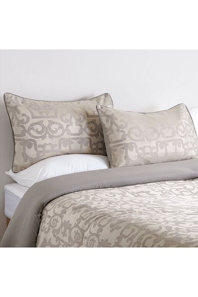 Cottage damask grey 3pcs full size comforter set 160*220cm