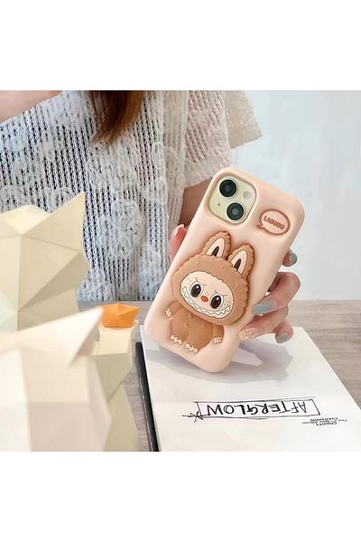 ZB Aksesuarda Moda حافظة فاخرة من السيليكون الناعم المتوافقة مع iPhone 13 و14 مع ميزة الحامل