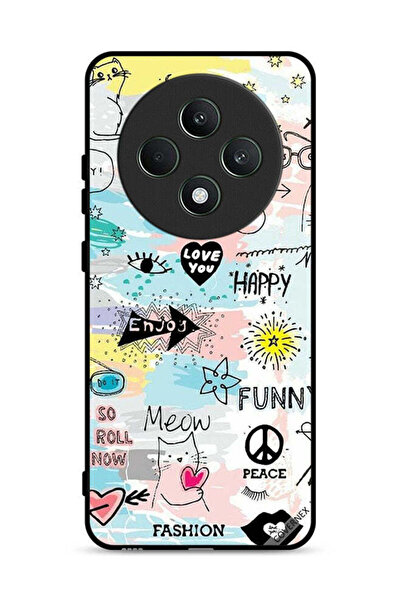 Covernex Oppo Reno12 F 5G Protective Case Cover Doodle Meow Enjoy