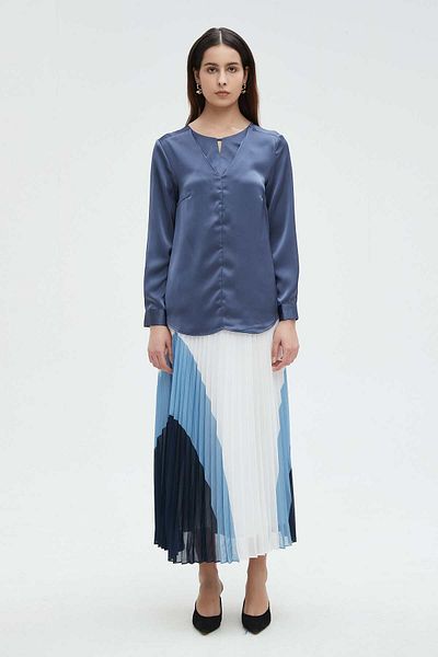 Nichii Solid Long Sleeve Women's Blouse