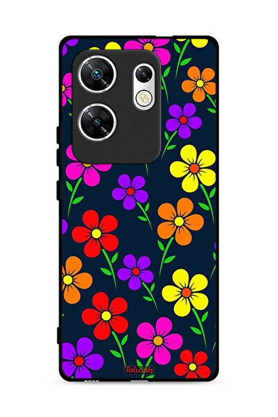 Tolwak غطاء حماية لهاتف Infinix Zero 30 4G بنقشة زهور ملونة