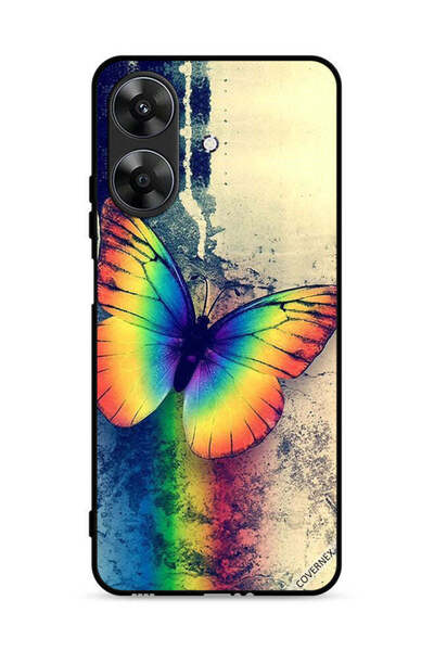 Covernex غطاء حماية لهاتف Realme Note 60 4G بتصميم فراشة قوس قزح عتيقة