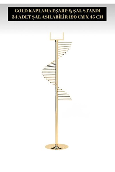 DİYAR DİZAYN Yüksek Kalitede Gold Kaplama Eşarp Standı Şal Standı Aksesuar St...