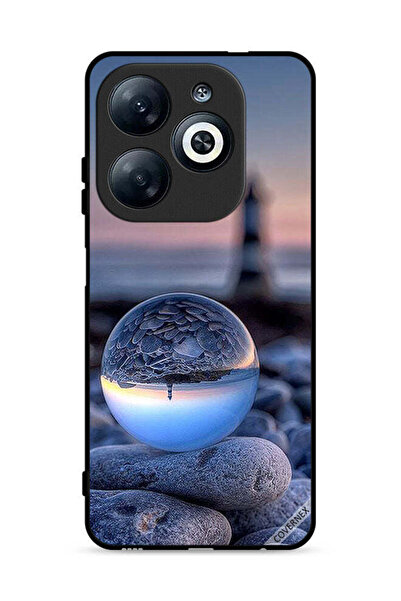 Covernex غطاء حماية لهاتف Infinix Smart 8 4G، تصوير رائع للطبيعة في زجاج دائري