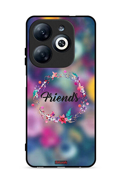 Tolwak غطاء حماية لهاتف إنفينيكس سمارت 8 4G، رسمة خاتم أصدقاء الزهور