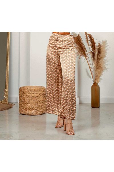 Nichii High-Waisted Printed Wide Leg Pants
