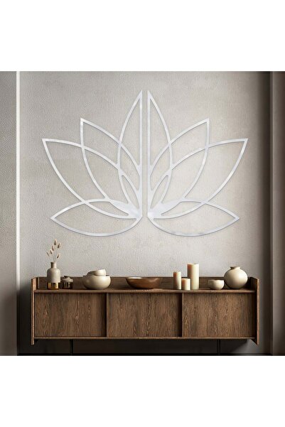 Marktna لوحة اكريلك فضي بتصميم زهرة الاوركيد