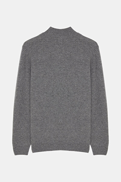 W Collection Gray Half Fisherman Zipper Knitwear