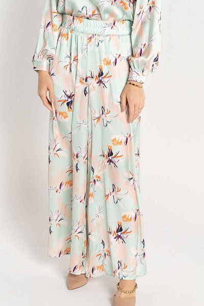 Nichii High-Waisted Printed Wide-Leg Women's Trousers