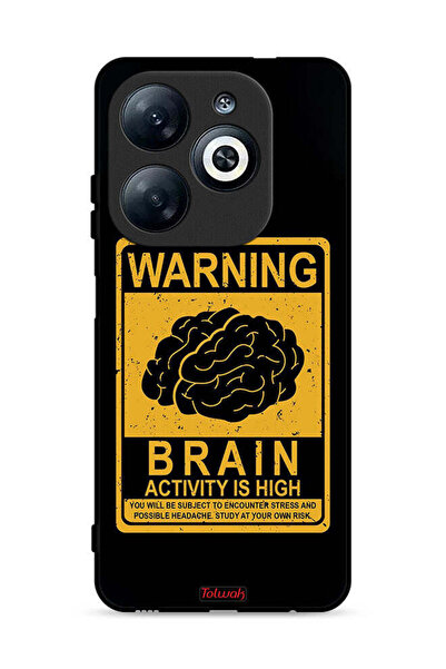 Tolwak غطاء حماية لهاتف Infinix Smart 8 4G تحذير من ارتفاع نشاط الدماغ