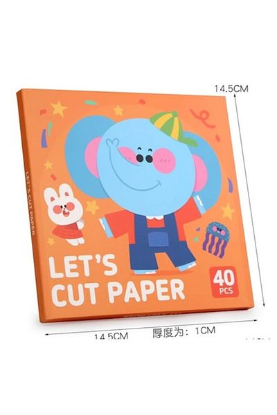 Star Master Set 40 de Fise de Hartie pentru Decupaj 'Let's Cut Paper', 14.5 x 14.5 cm, Portocaliu