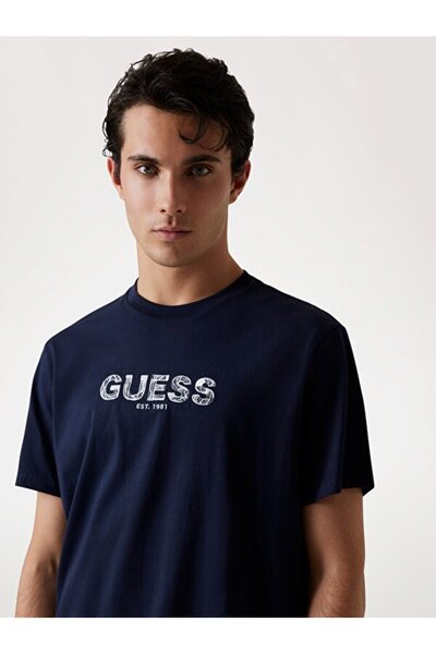 Guess Embroid Erkek Regular Fit T-Shirt