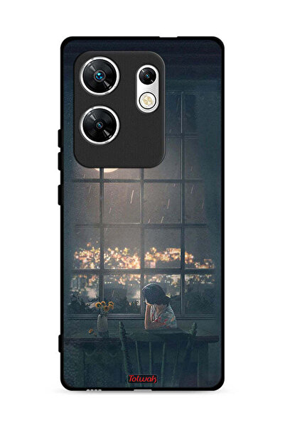 Tolwak غطاء حماية لهاتف Infinix Zero 30 4G برسم القمر