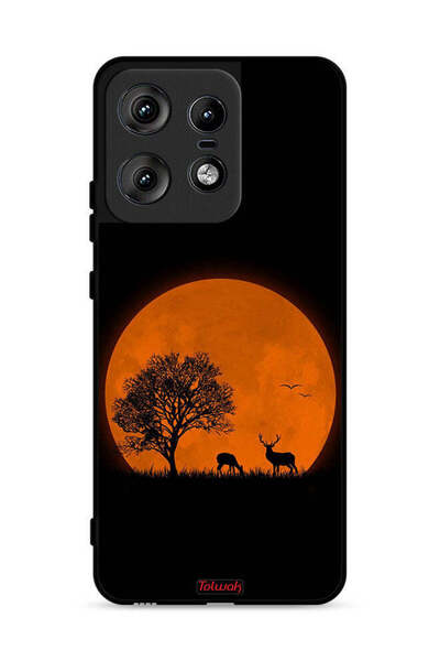 Tolwak Motorola Edge 50 Pro 5G Protective Case Cover Evening Moon Art
