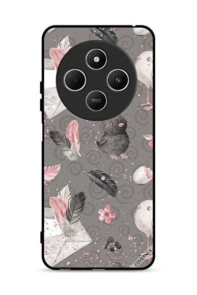 Covernex غطاء حماية لهاتف Xiaomi Redmi 14C 4G بنقشة ريش وفراخ