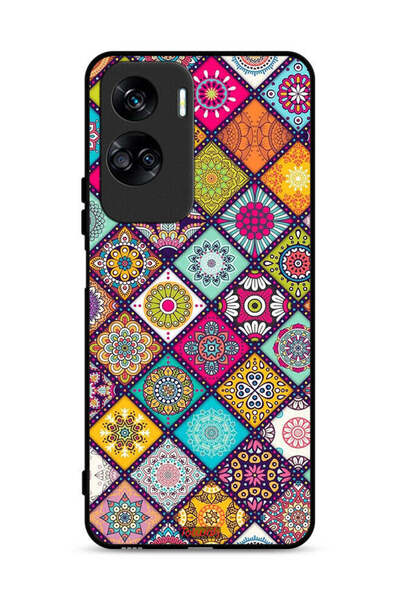 Tolwak غطاء حماية لهاتف Honor 90 Lite 5G بنقشة مربعات ماندالا