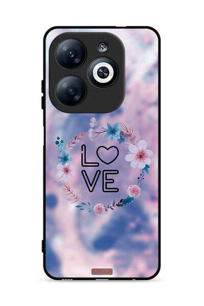 Tolwak غطاء حماية لهاتف إنفينيكس سمارت 8 4G برسومات زهور الحب وخاتم فني