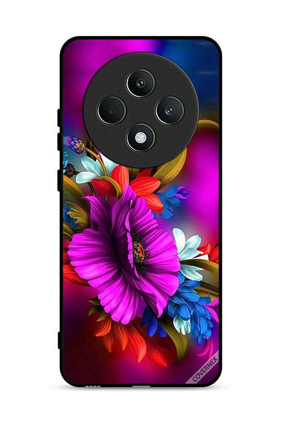 Covernex غطاء حماية لهاتف Oppo Reno12 F 4G برسومات زهور عالية الدقة