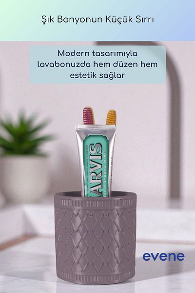 Evene Θήκη οδοντόβουρτσας Βάση οδοντόβουρτσας Βάση οδοντόβουρτσας Ματ Μωβ Χρώμα Μοντέλο 87