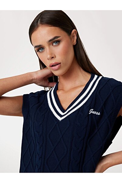 Guess Sleeveless Kadın Aktif Modal Karışımlı Triko Yelek