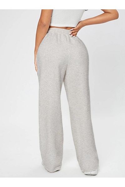 CANDERO Pantaloni de sport pentru femei, gri, largi, supradimensionați, de calitate, cu croiala largi, flexibili, confortabili, din țesătură YUS