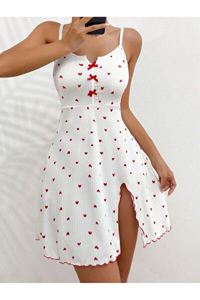 Qvien Secret Mini cămașă de noapte romantică și elegantă pentru femei, cu bre...